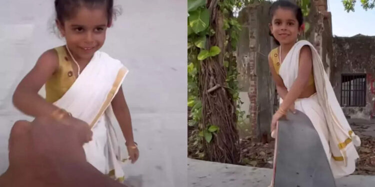 സെറ്റ്-സാരിയിൽ-സ്കേറ്റിങ്;-കൊച്ചു-സുന്ദരിയുടെ-വീഡിയോ-വൈറൽ